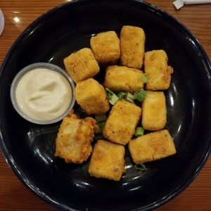 Their vegan tofu wings. The ranch is vegan too! at The Peddler in Huntington