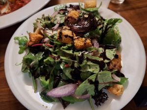 Italian mixed salad starter at Three Tuns in Hay-on-wye