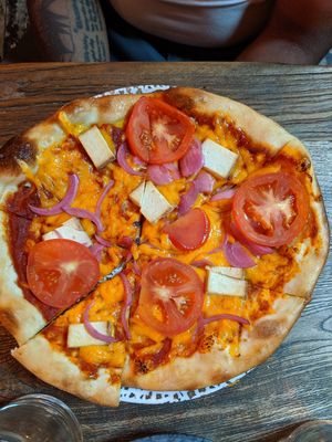 Vegan pizza at Urban House in Bratislava