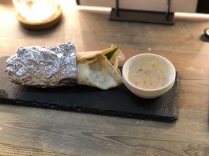 Very tasty burrito! at Queen's Healthy Diner in Nagoya