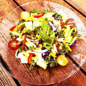 Random salad. at Queen's Healthy Diner in Nagoya