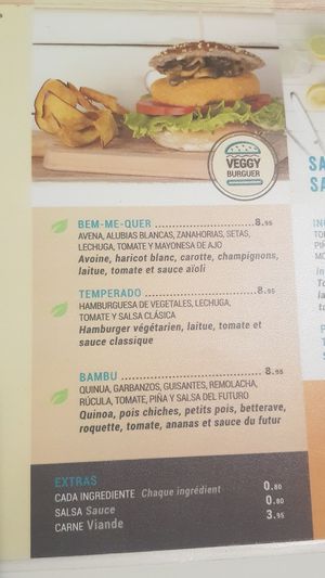 Veggie options at Pim Pam Pum in Portimao