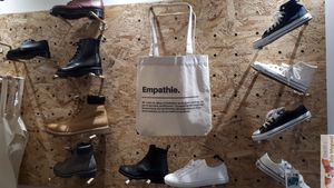 Vegetal leather at Coco & Nuts Concept Store in Marseille