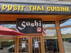 Exterior at Dusit Thai Cuisine in Newport
