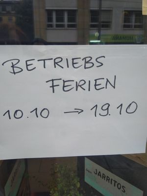 Closed atm at The Evil Burrito in Dresden