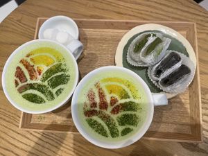 Matcha coconut latte  at La Maison du Mochi - Cherche Midi in Paris