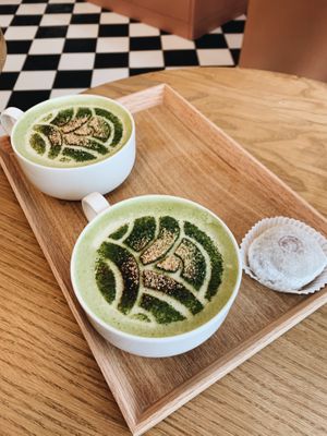 machaccino and hazelnut mochi at La Maison du Mochi - Cherche Midi in Paris