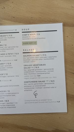 Menu at Combi in Eersel
