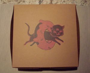 Fortune Doughnuts to-go box at Vandal Doughnuts - Gottingen St in Halifax