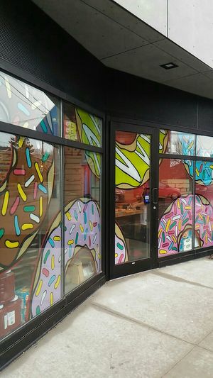 Windows at Vandal Doughnuts - Gottingen St in Halifax