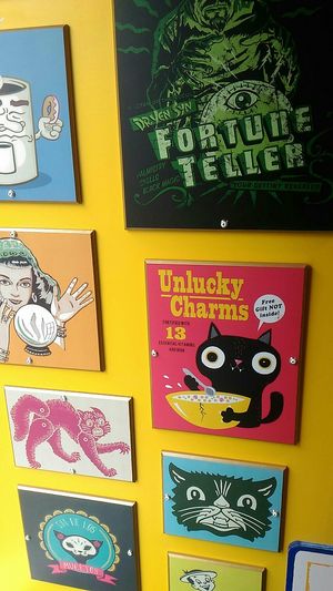 Art everywhere at Vandal Doughnuts - Gottingen St in Halifax