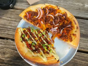 Top: Reddy Kilowatt. Bottom: Shepherds Book (for Pizza Week). So. F'ing. Good at Secret Pizza Society in Portland
