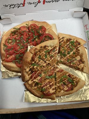 Tasty stuff! The El Egante and the Chalupa Batman!  at Secret Pizza Society in Portland