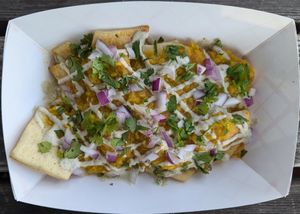 Nandors Non Dhal w/ NomNom Bread at Secret Pizza Society in Portland