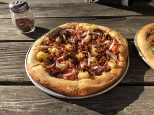   at Secret Pizza Society in Portland