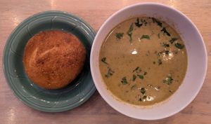 Cheezy Broccoli Soup at Secret Pizza Society in Portland