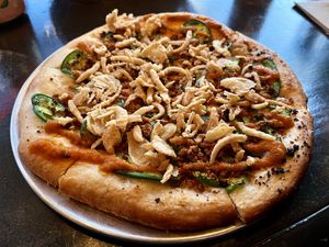 pizza, pizza, pizza.  at Secret Pizza Society in Portland