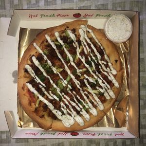 Brother Wilton (broccoli, bacon, ranch) at Secret Pizza Society in Portland