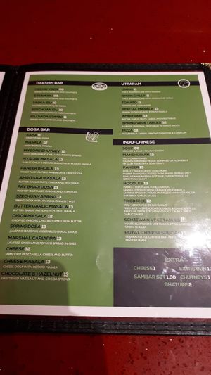 Menu 3/3 at Royal Paan in Calgary