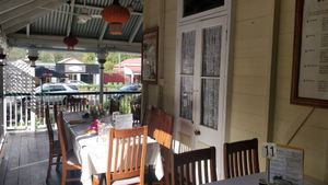 Balcony seating at Nash Gallery & Café in Esk