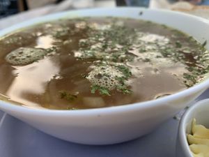 French onion soup  at Sea Change  in South Shields