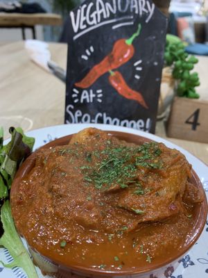 Patata bravas  from Veganuary taster menu  #Veganuary at Sea Change  in South Shields