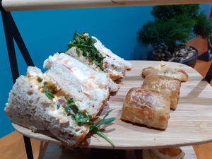 Sandwiches and pasties at Sea Change  in South Shields