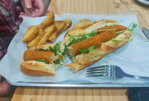 Vegan fish finger baguette 🥖 at Sea Change  in South Shields