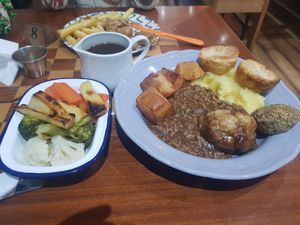 Mince and dumplings + all the trimmings at Sea Change  in South Shields