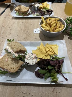 Nearest is the vegan cheese savoury option  at Sea Change  in South Shields