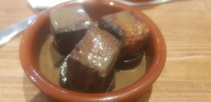 Tofu and black pudding in pepper sauce #Veganuary at Sea Change  in South Shields