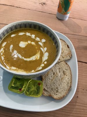 Soup of the day  at Sea Change  in South Shields