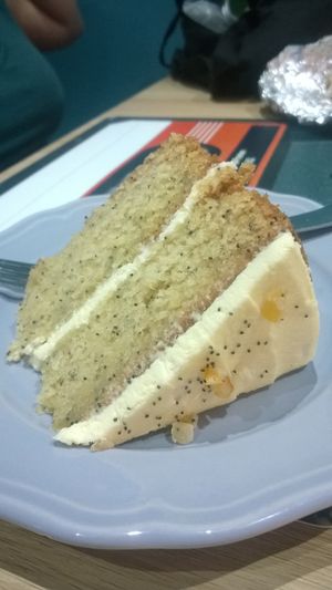Lemon and poppy seed cake at Sea Change  in South Shields