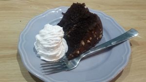 Chocolate cake at Sea Change  in South Shields