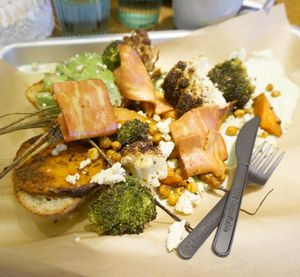 Avo-Feta Toast + Extra Bacon at Wholywood in Paris