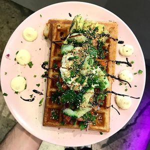 pico da gallo wafle at Wholywood in Paris