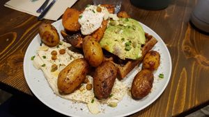 Baba waffle with potatoes at Wholywood in Paris