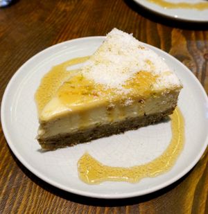 Lime cheesecake (gluten free) at Wholywood in Paris