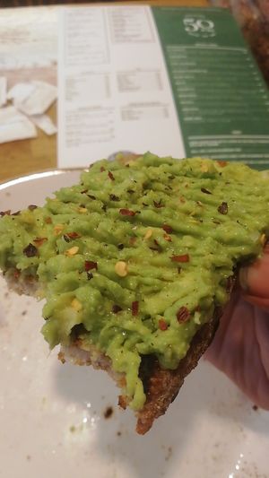 Avocado toast at 50Nine in St Albans