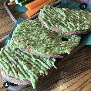 Vegan Avocado and chilli flakes on sourdough  at 50Nine in St Albans