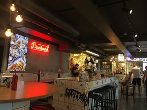 The restaurant at Bastard Burgers in Varberg