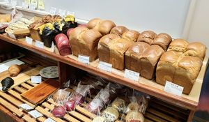 display of breads at April and May 45 꽃피는 4월 밀익는 5월 in Busan