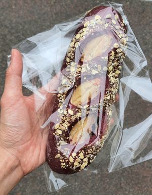red rice bread with cream cheese filling at April and May 45 꽃피는 4월 밀익는 5월 in Busan