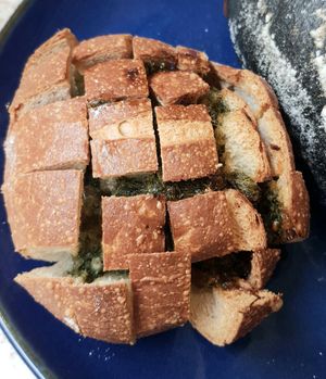 Garlic Gamtae Baguette - close-up at April and May 45 꽃피는 4월 밀익는 5월 in Busan