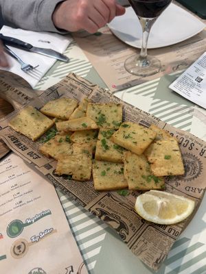 Panelle (made from chickpea flour)  at Marrobbio in Sliema