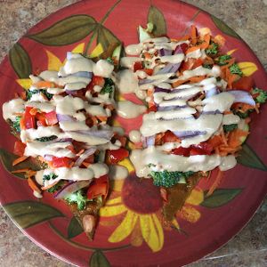 raw pizza at Cafe Life in Marietta