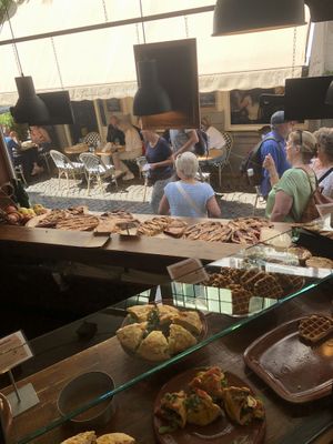 All the pies (and some savouries; they have vegan lunch options as well).  at Bisschopsmolen in Maastricht