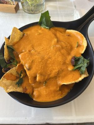 Vegan chilaquiles   at Mangata in Puerto Morelos