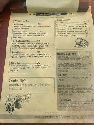 Menu 4 at Mangata in Puerto Morelos