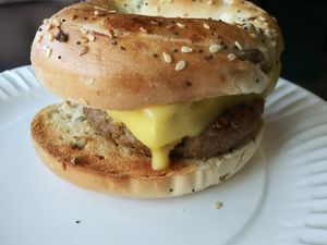 Breakfast sammies available all day, everyday. at The Gentle Giant Cafe in Pitman